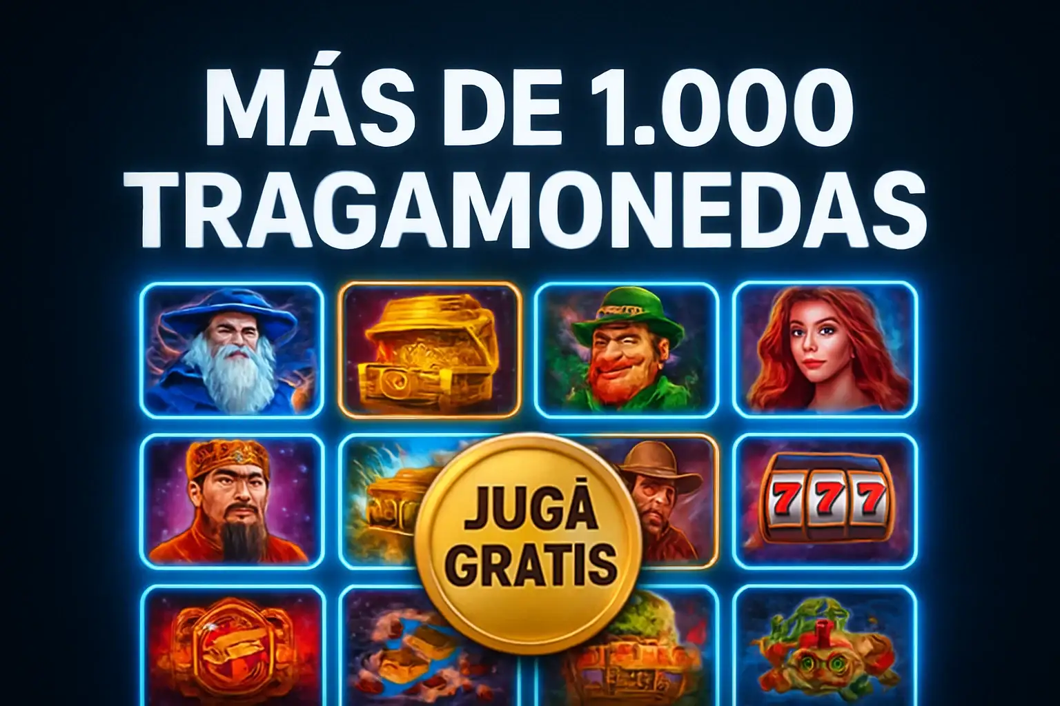 Banner de casino con más de 1.000 tragamonedas y jugá gratis